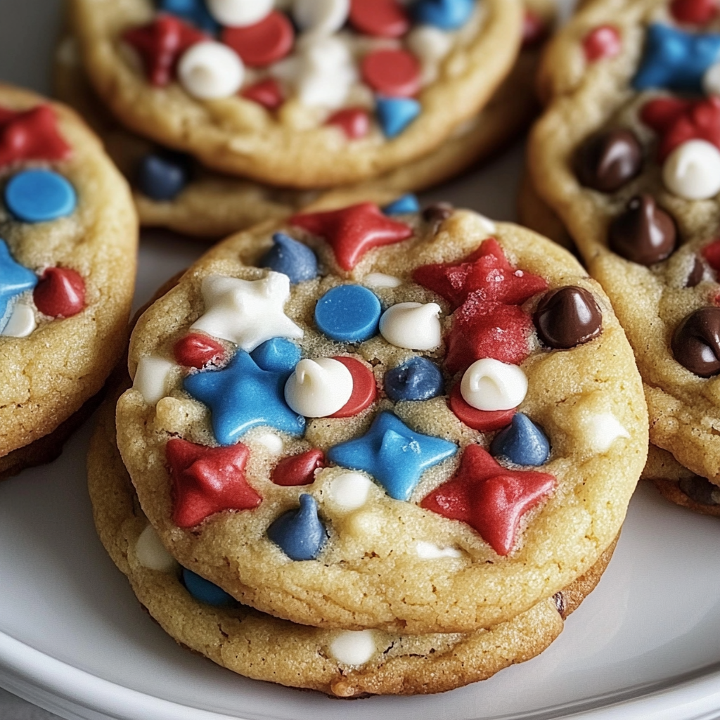 Patriotic Chocolate Chip Cookies – The Ultimate 4th of July Treat