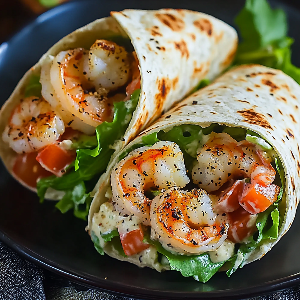 Grilled Shrimp Caesar Wraps