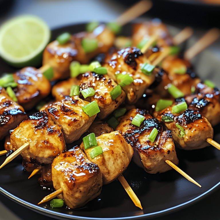 Honey Garlic Asian Chicken Kabobs