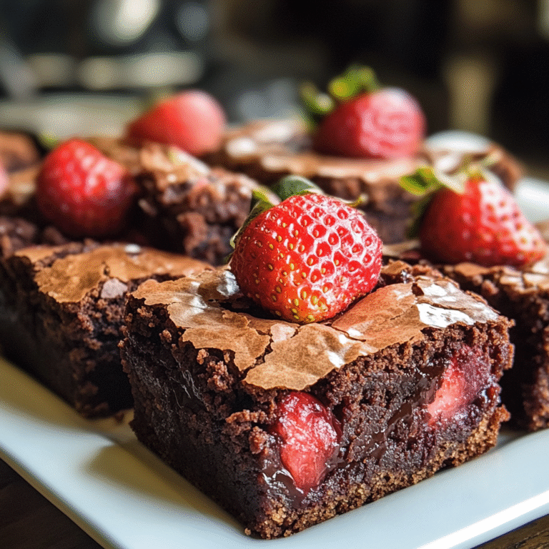 Strawberry Brownies recipe