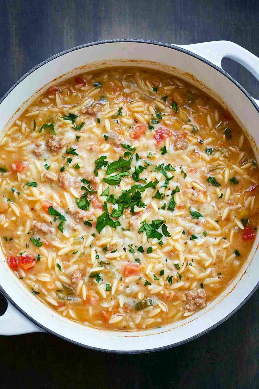 Marry Me Sausage Orzo Soup
