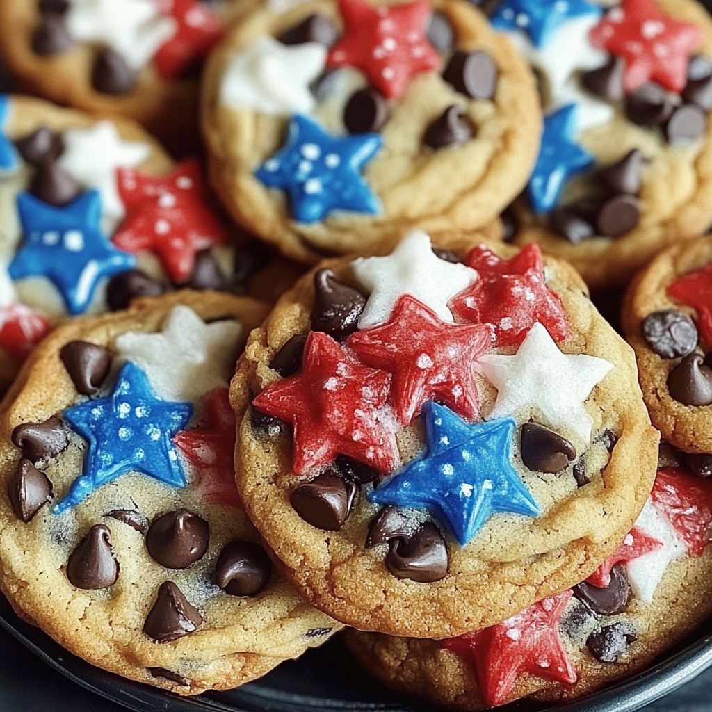 Patriotic Chocolate Chip Cookies – The Ultimate 4th of July Treat