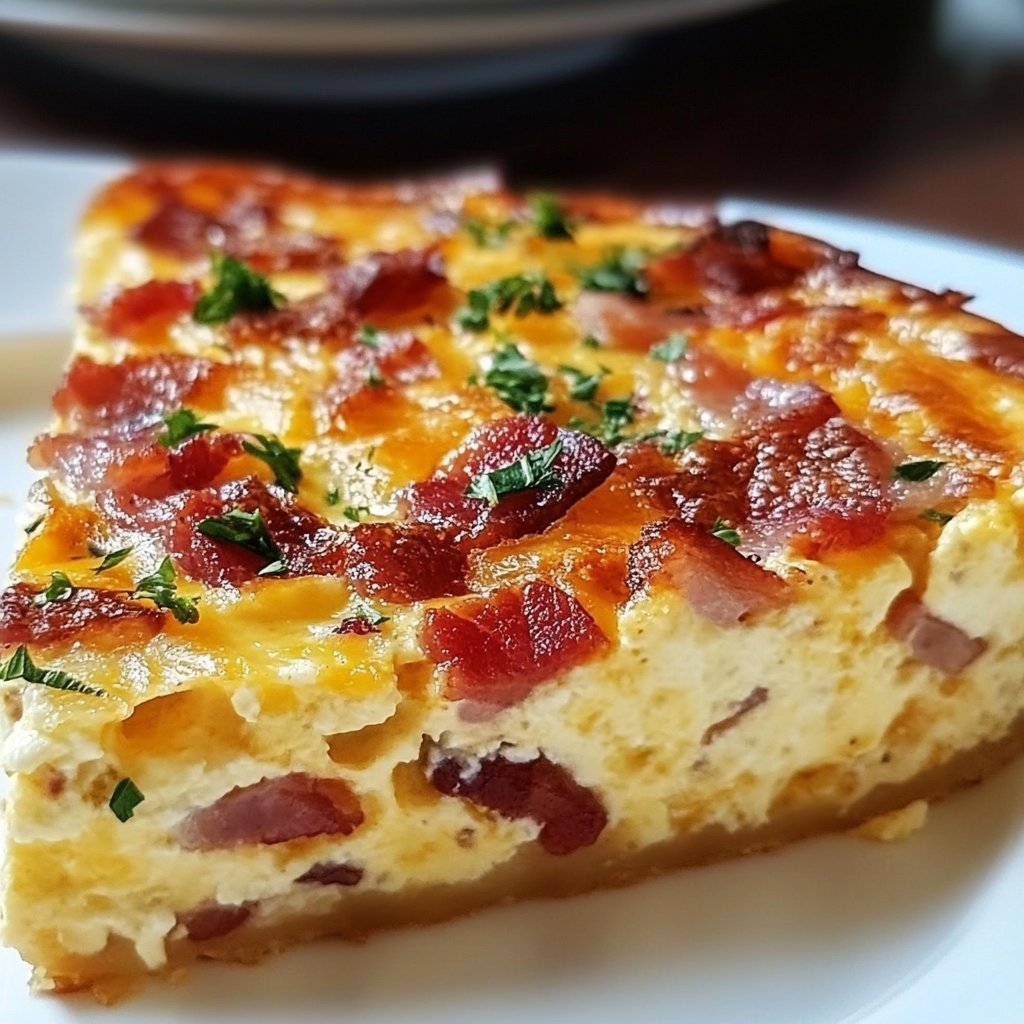 Bacon and Cheese Crustless Quiche