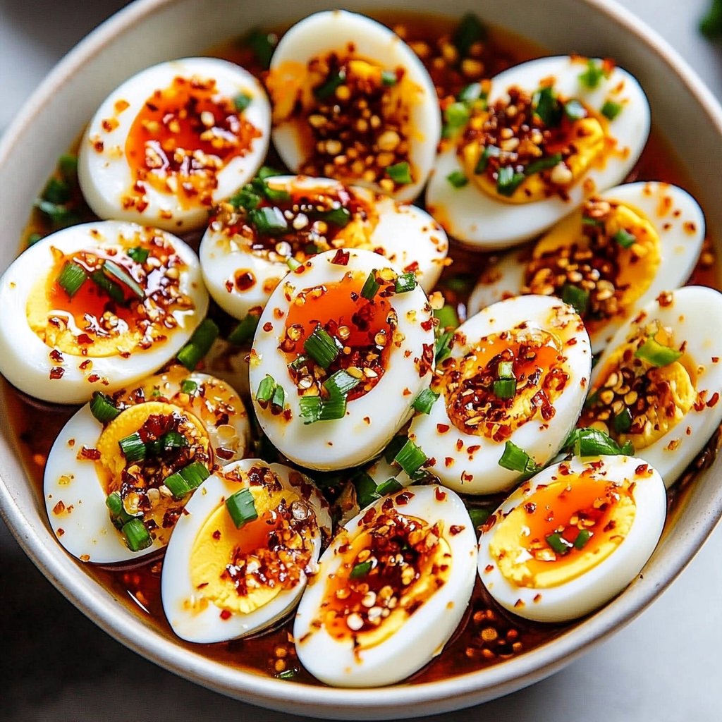 Zesty Deviled Eggs with Chili-Garlic Kick