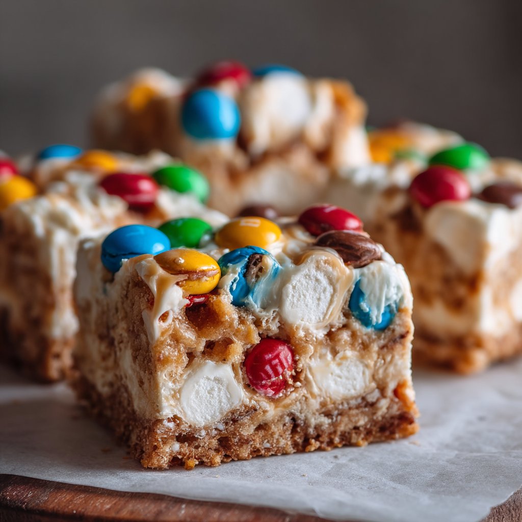 Maple Marshmallow M&M Bars