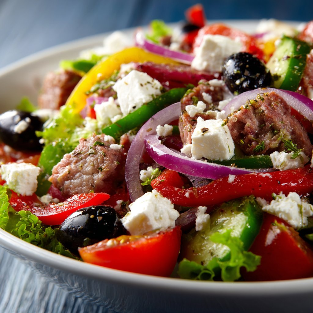 Greek Salad with Meat