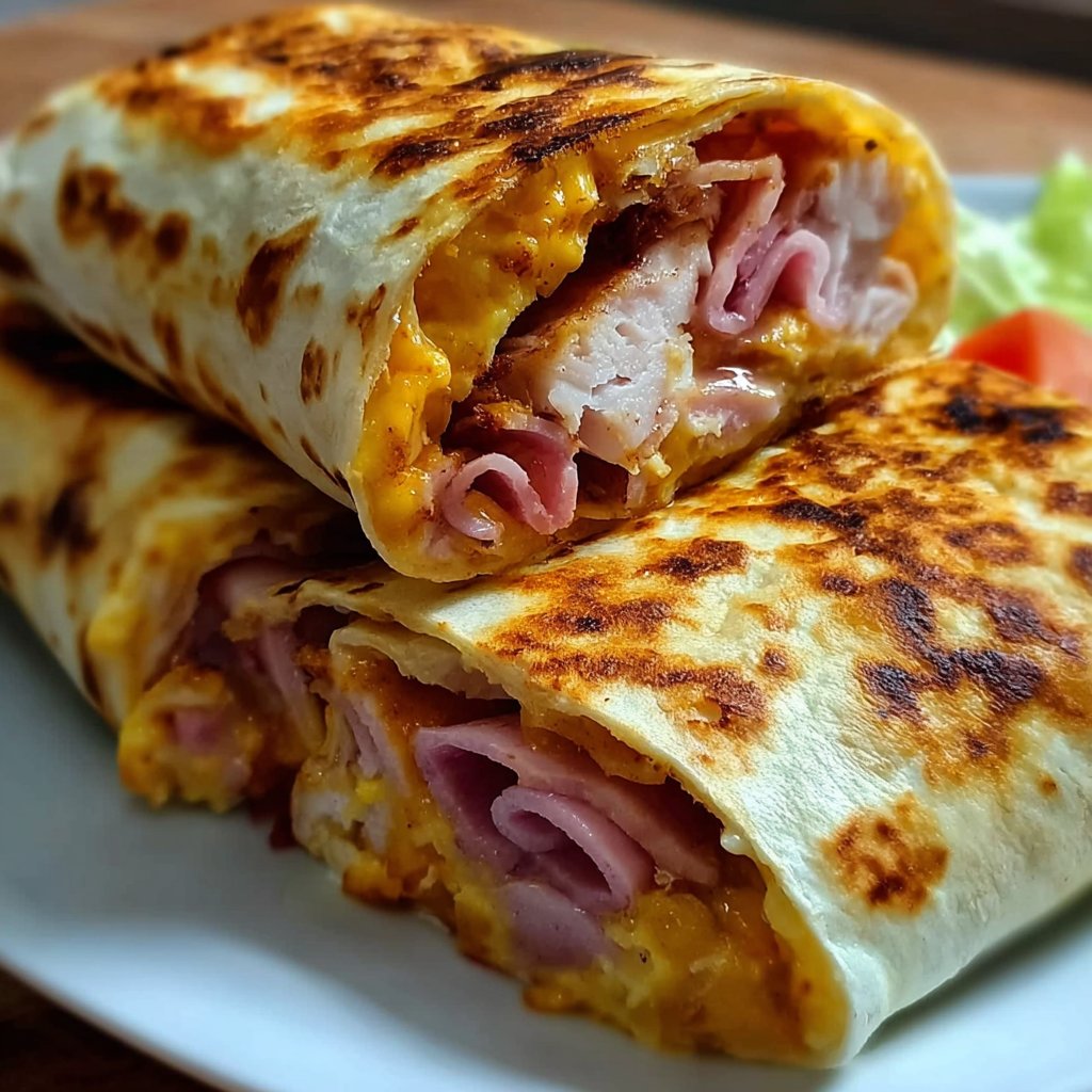 Air Fryer Chicken Ham Wraps