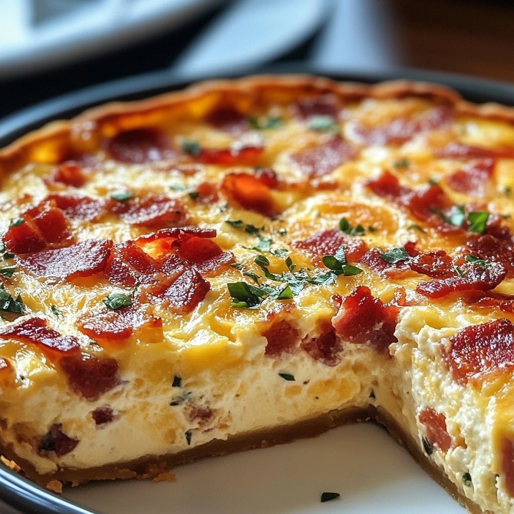 Bacon and Cheese Crustless Quiche