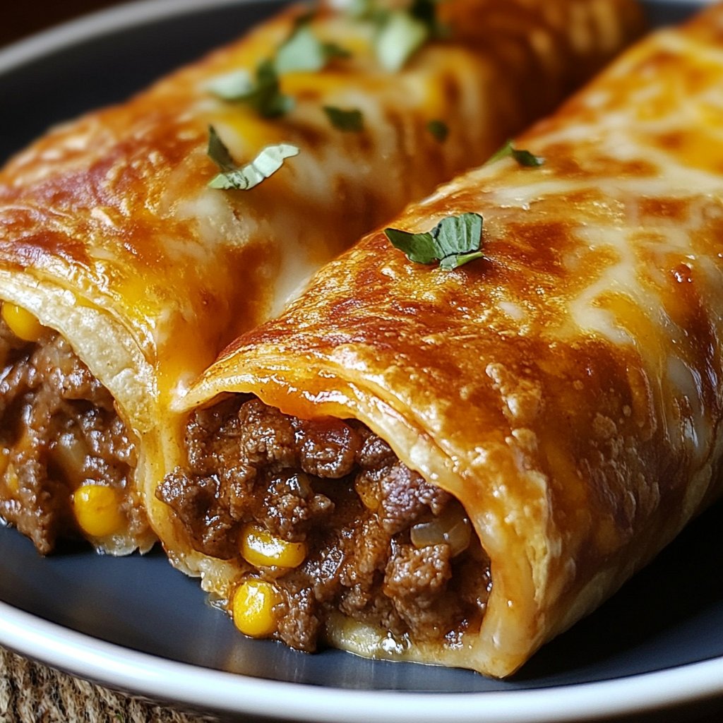 Beef and Cheese Chimichangas