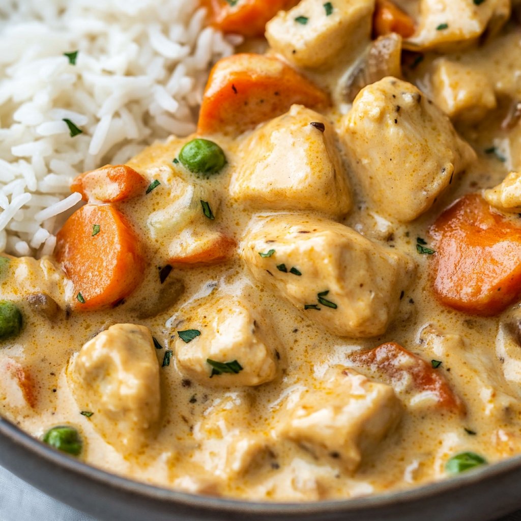 Creamy Coconut Curry Chicken with Rice