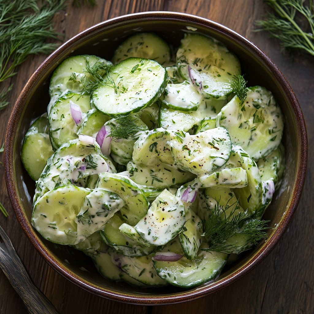 Cool & Creamy Dill Cucumber Salad
