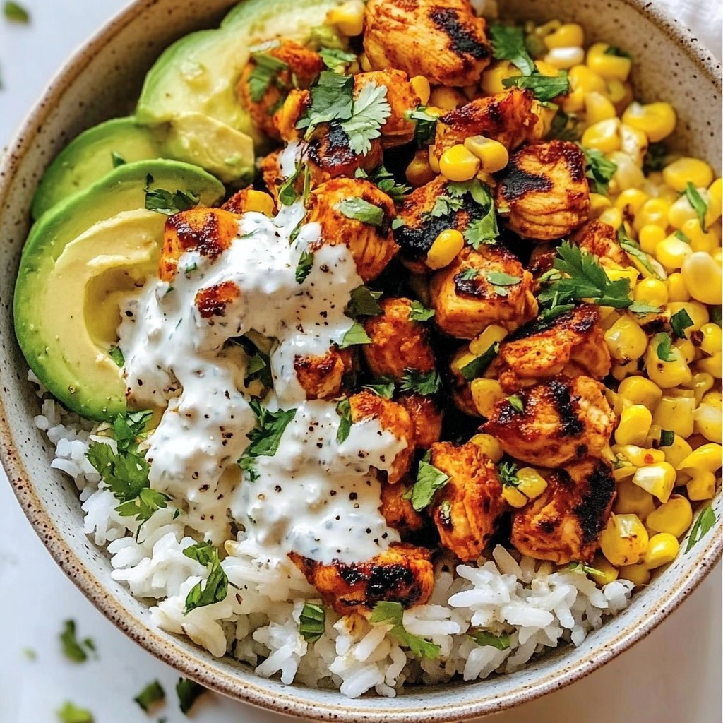 Mexican-Inspired Chicken & Corn Rice Bowl