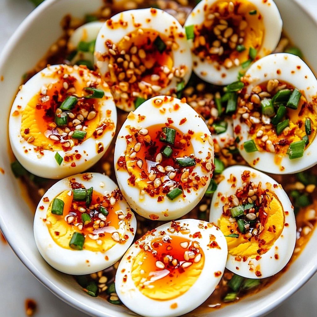 Zesty Deviled Eggs with Chili-Garlic Kick