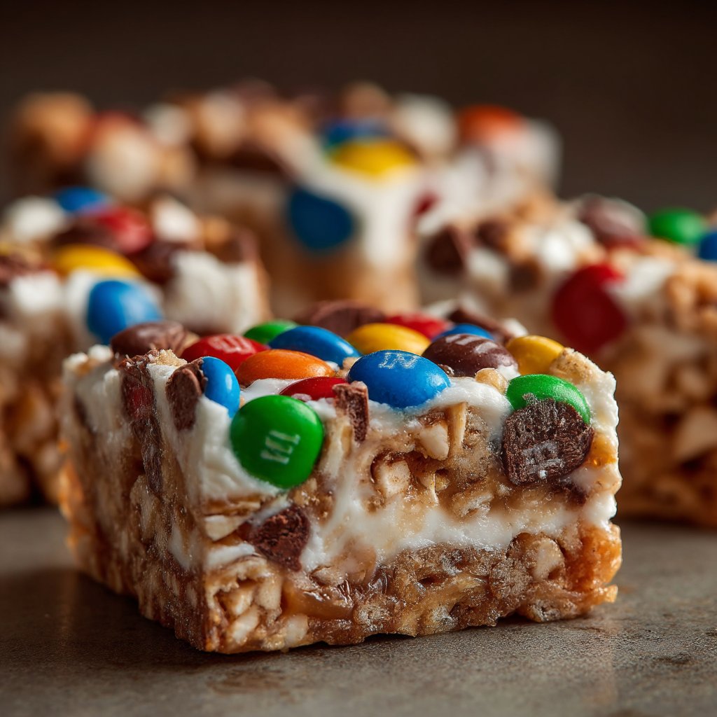 Maple Marshmallow M&M Bars