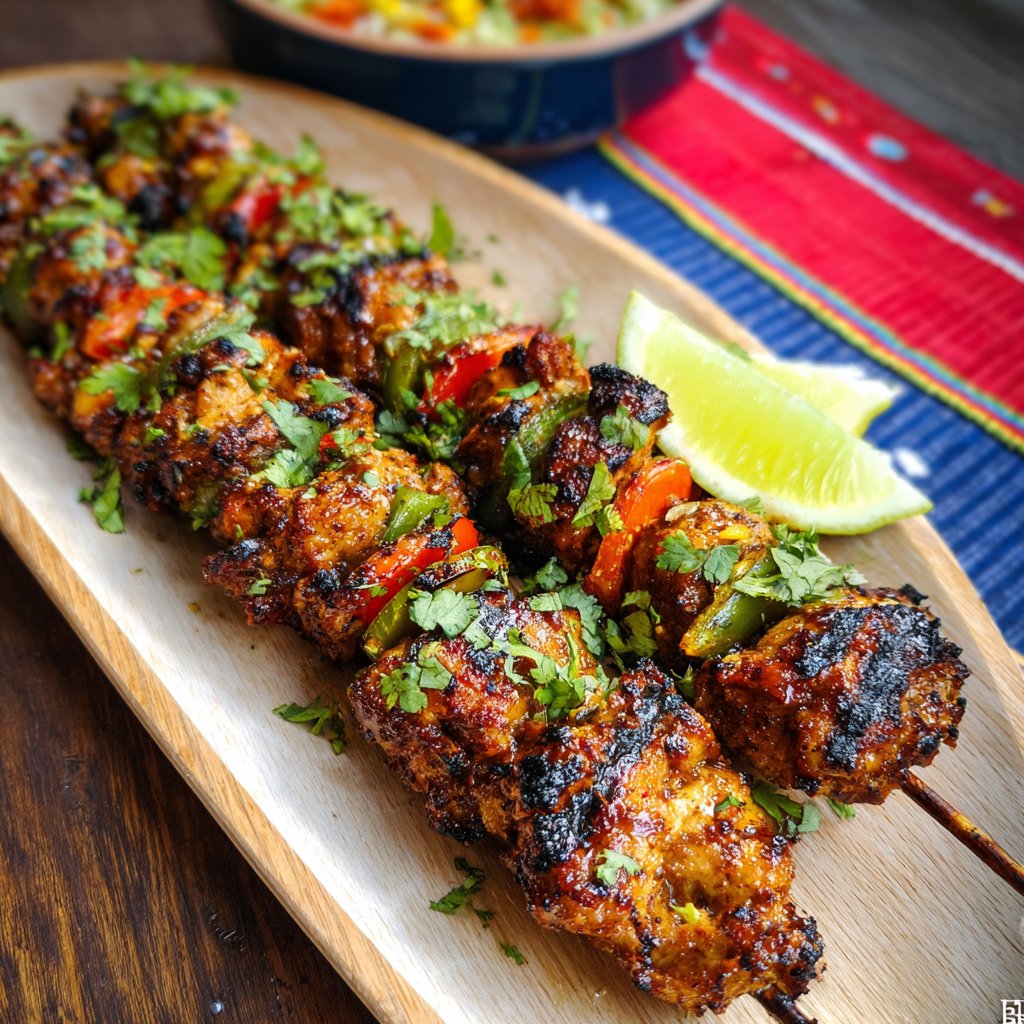Mexican Barbecue Chicken Skewer