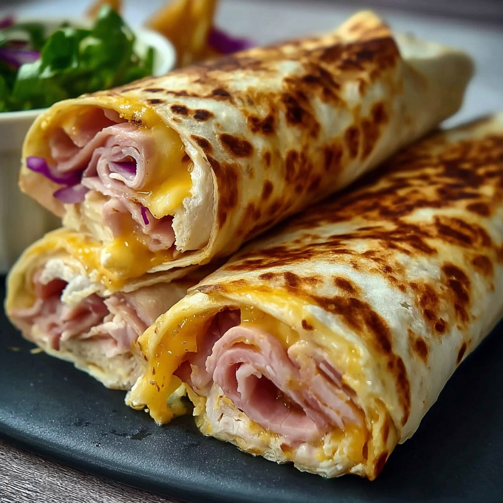 Air Fryer Chicken Ham Wraps