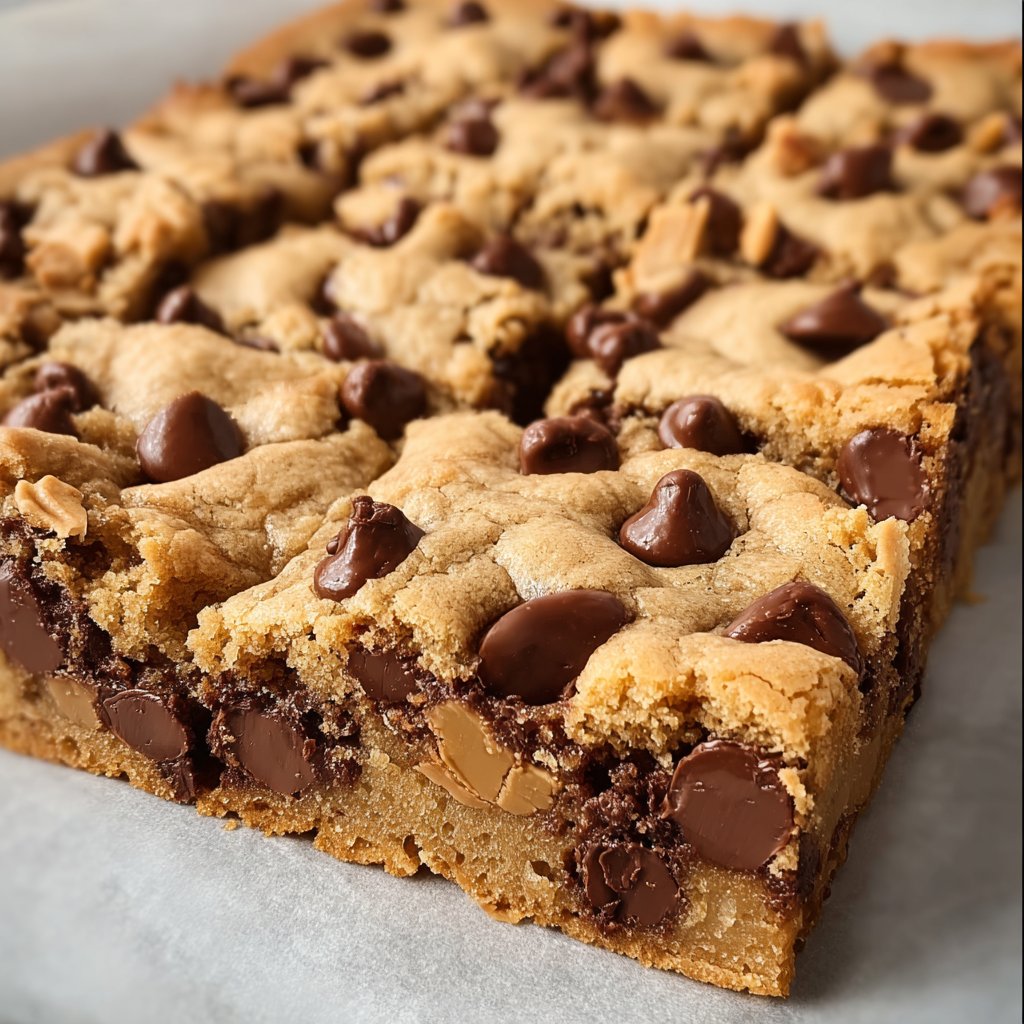 Peanut Butter Chocolate Chip Cookie Bars