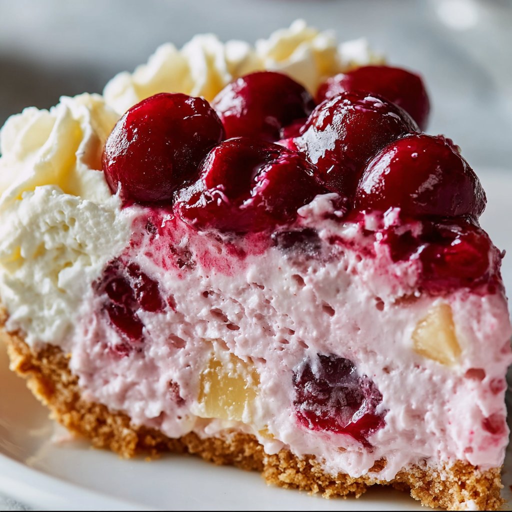 Cherry Pineapple Pie (5 Minute No-Bake Recipe)