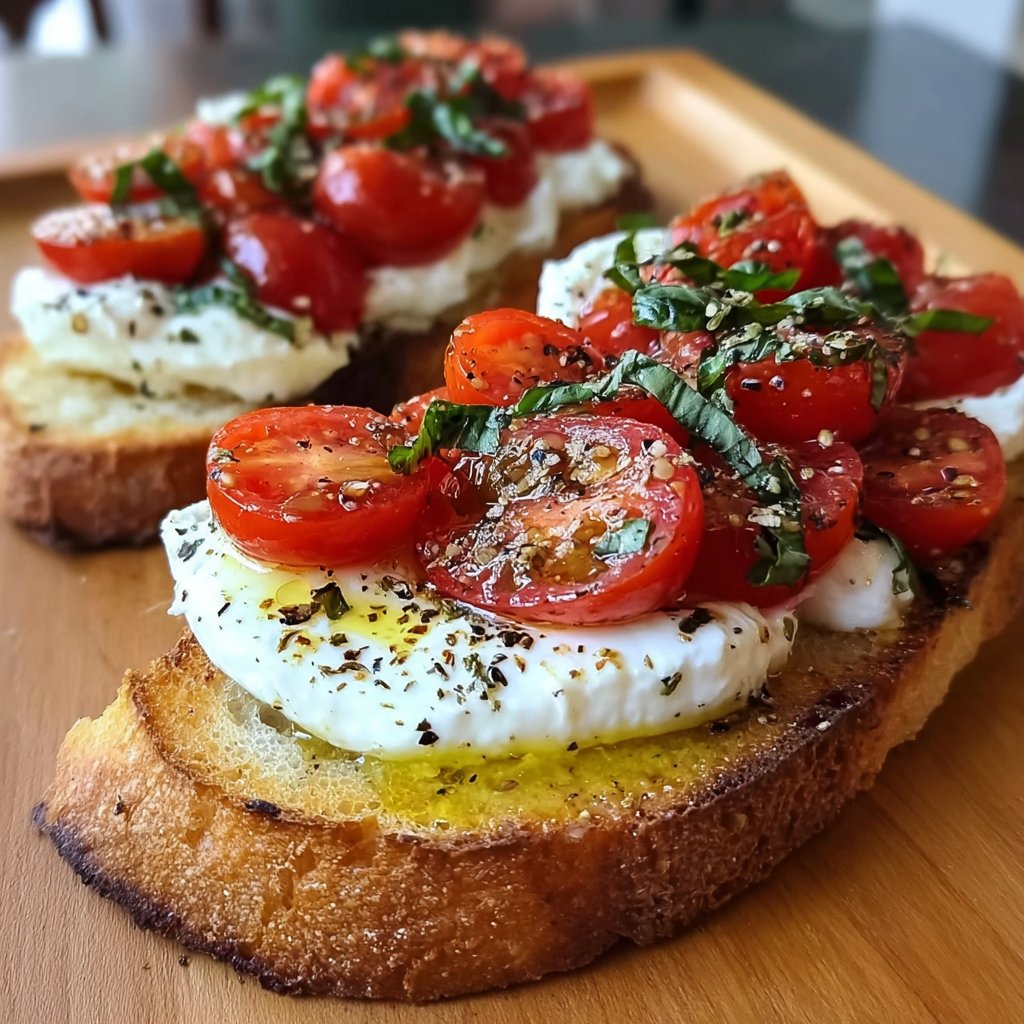 Burrata Bruschetta Tomato Basil
