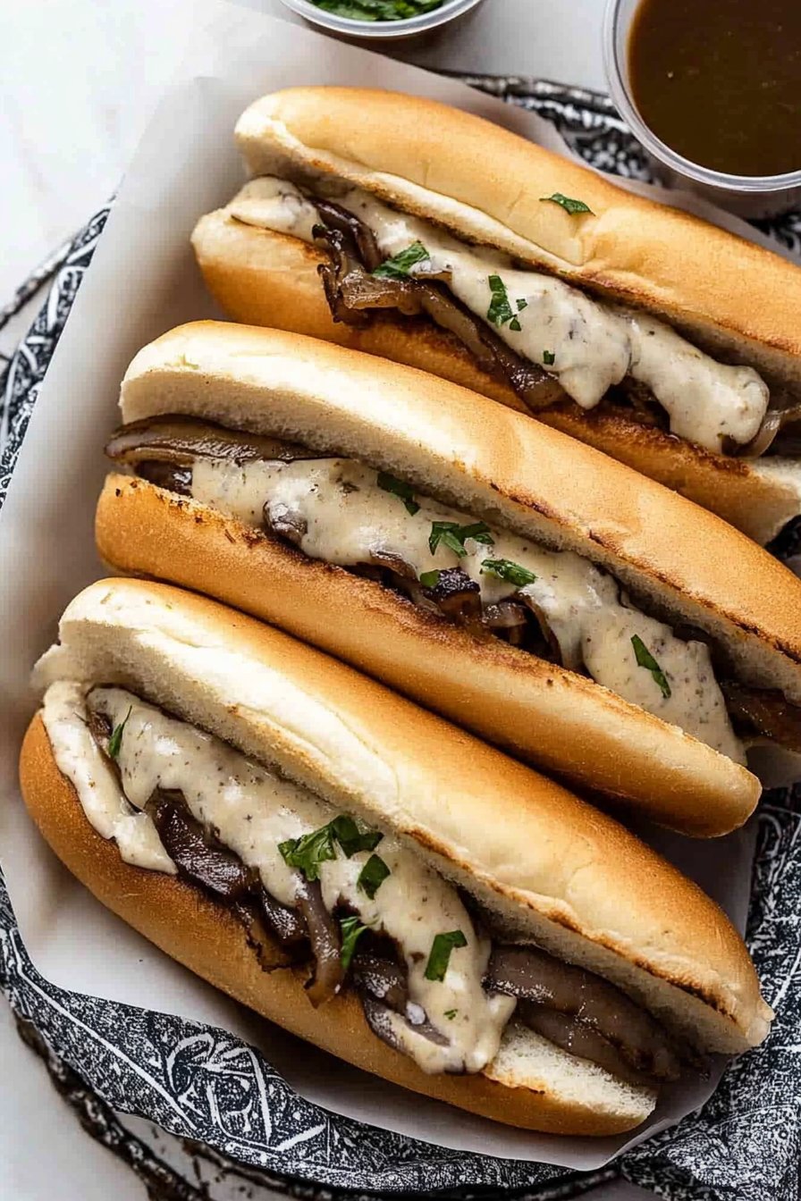 Vegetarian French Dip Sandwiches