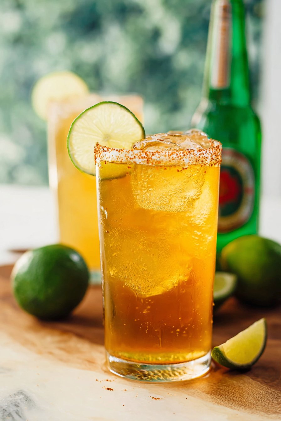 Chelada (Mexican Beer Cocktail with Lime)