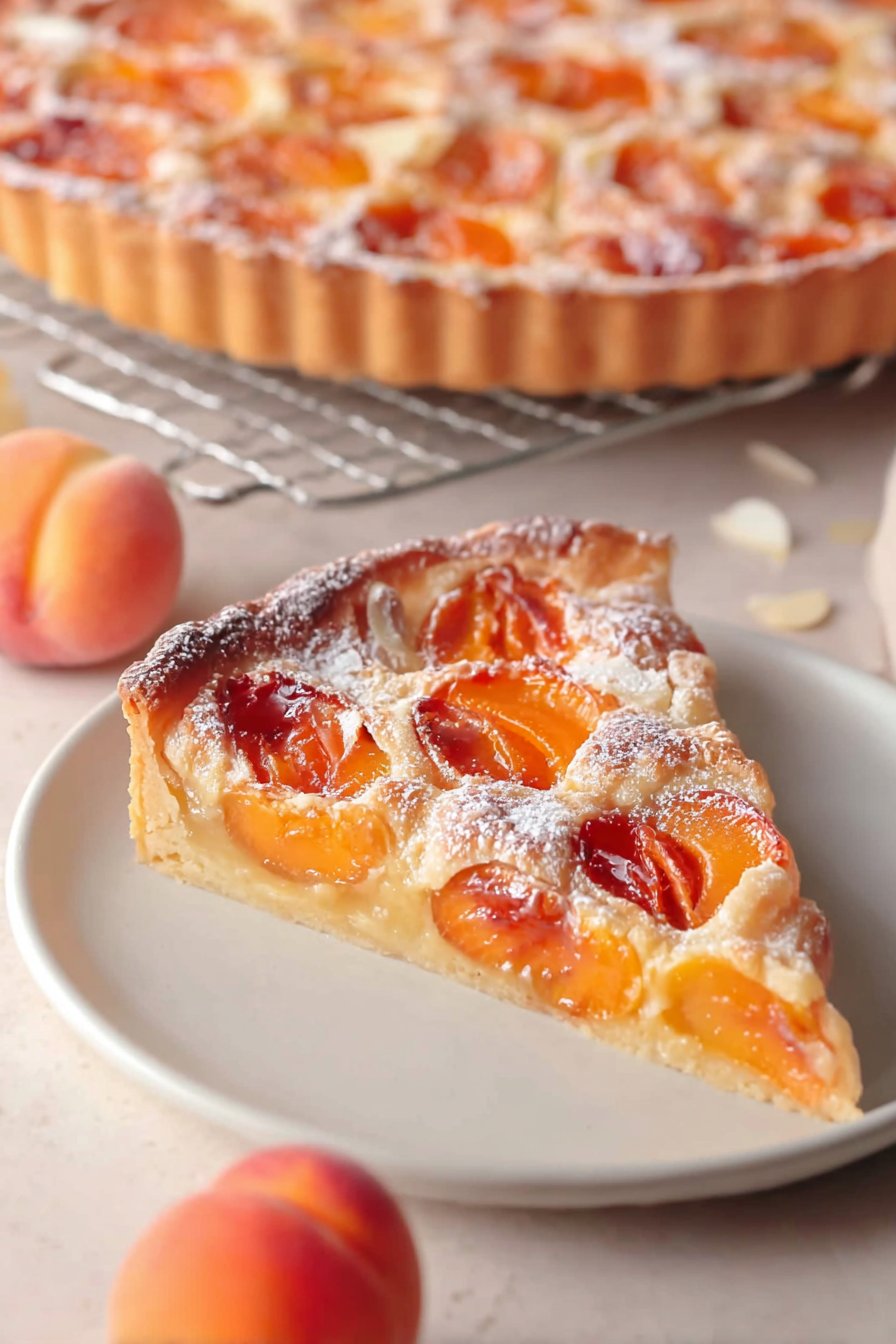 Apricot tart with almond cream