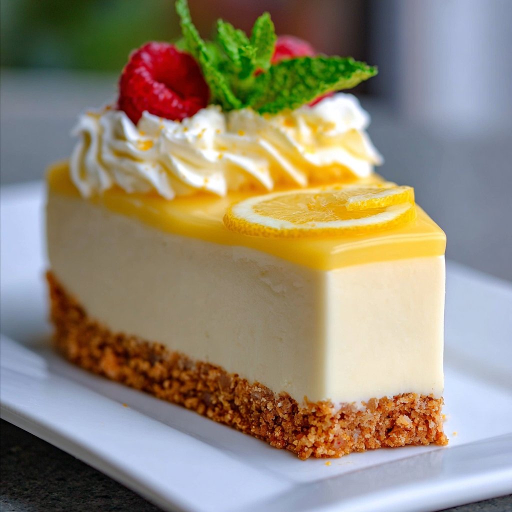 NO-BAKE LEMON CHEESECAKE
