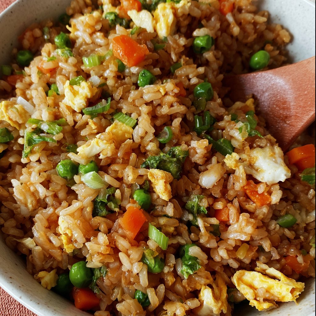 Air Fryer Fried Brown Rice