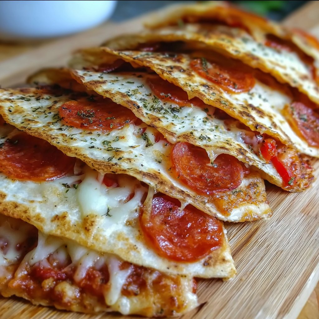 Pepperoni Pizza Quesadillas