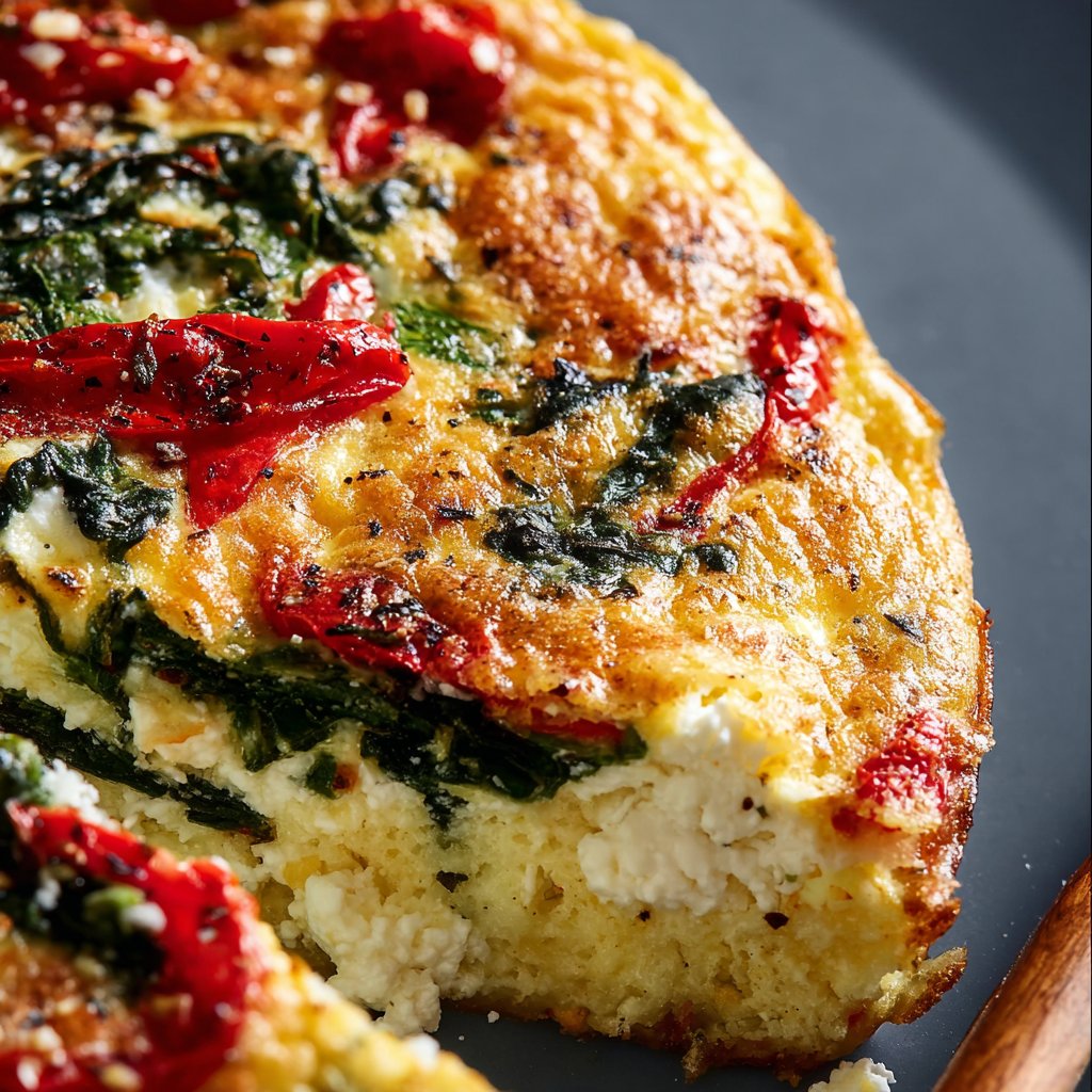 Air Fryer Spinach, Roasted Red Pepper, and Goat Cheese