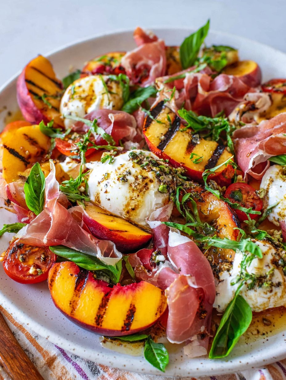 Grilled Nectarine Burrata Prosciutto Salad
