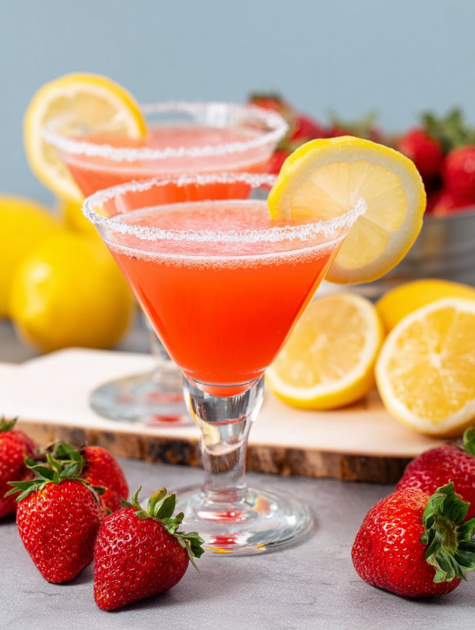 Strawberry Lemon Drop Martini