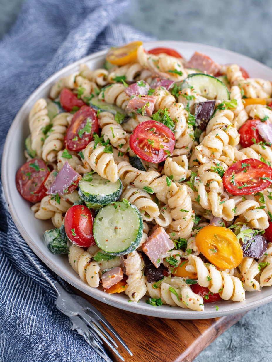 High Protein Pasta Salad