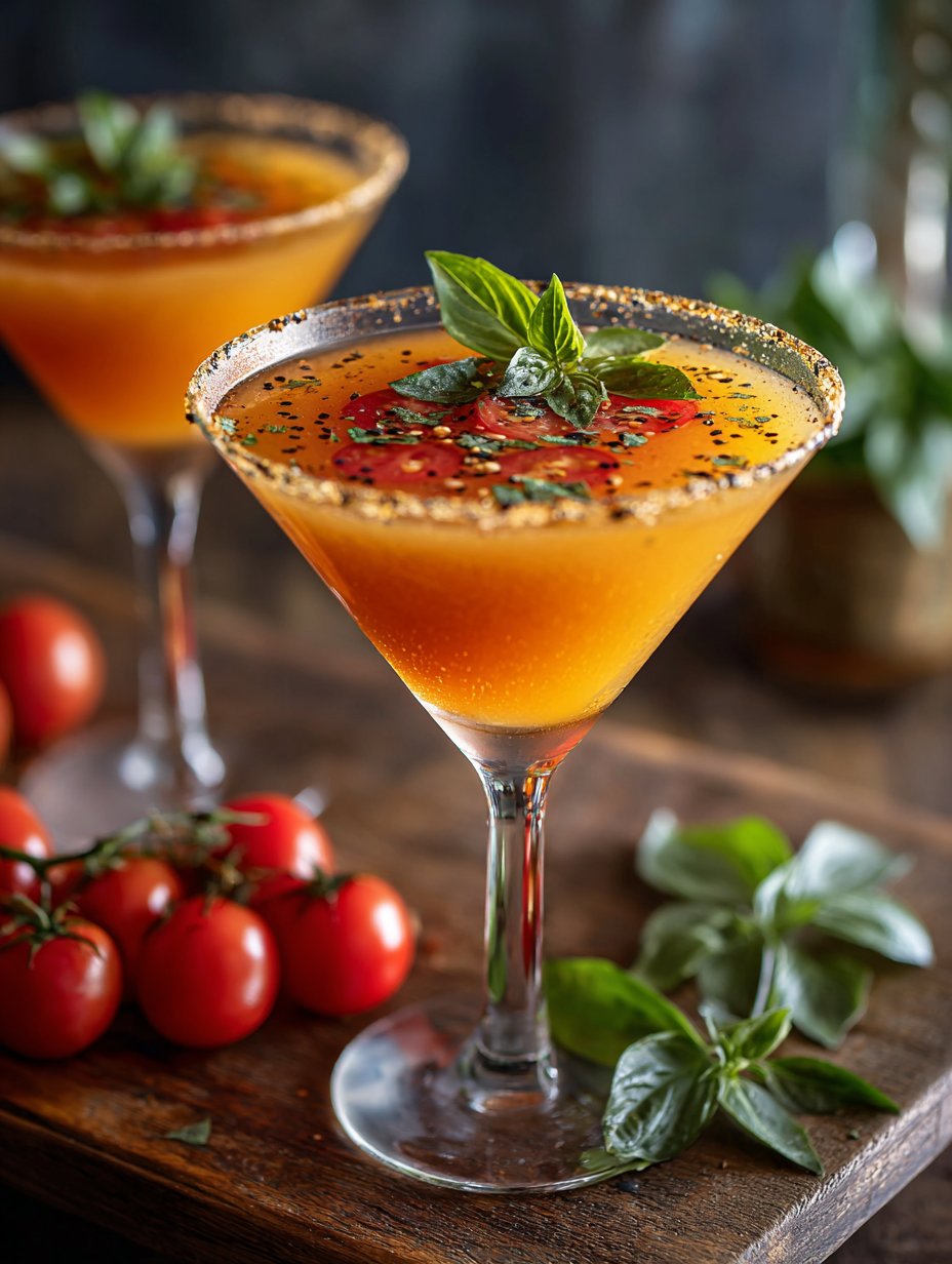Savory Tomato-Basil Martini