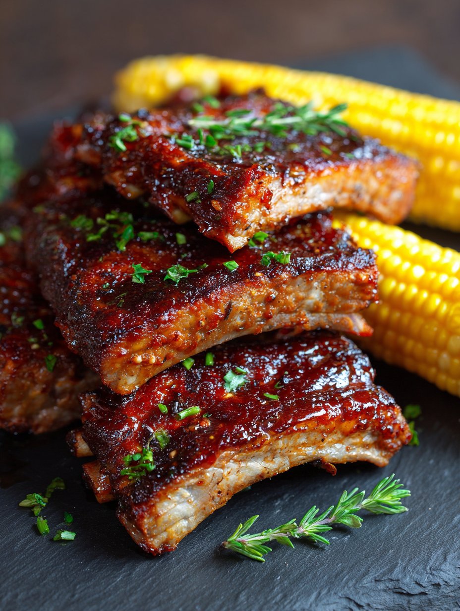 Hot Honey Corn Ribs