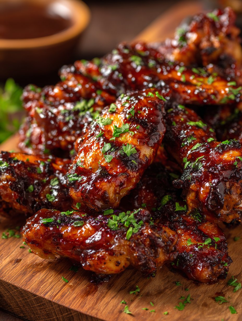Cherry BBQ-Glazed Chicken Wings