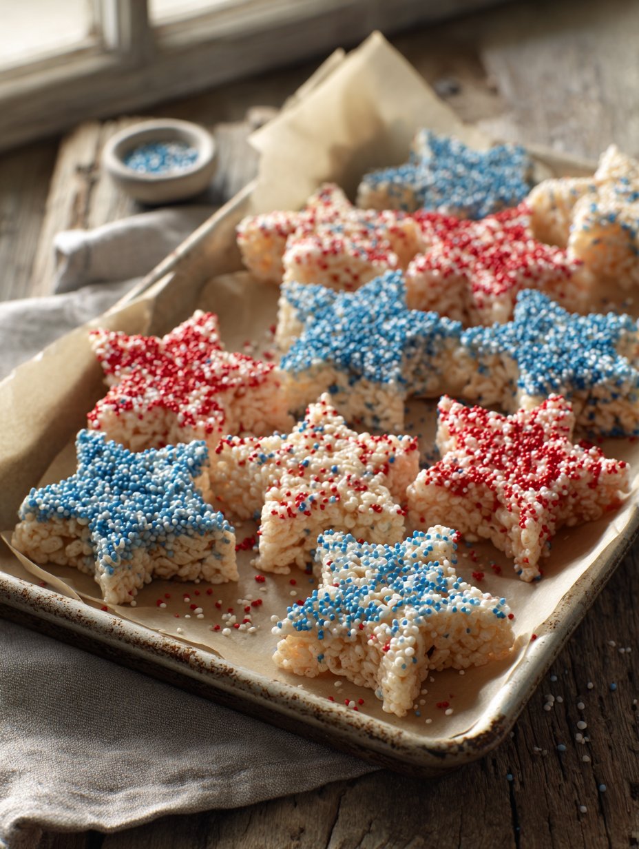 4th of July Rice Krispie Stars