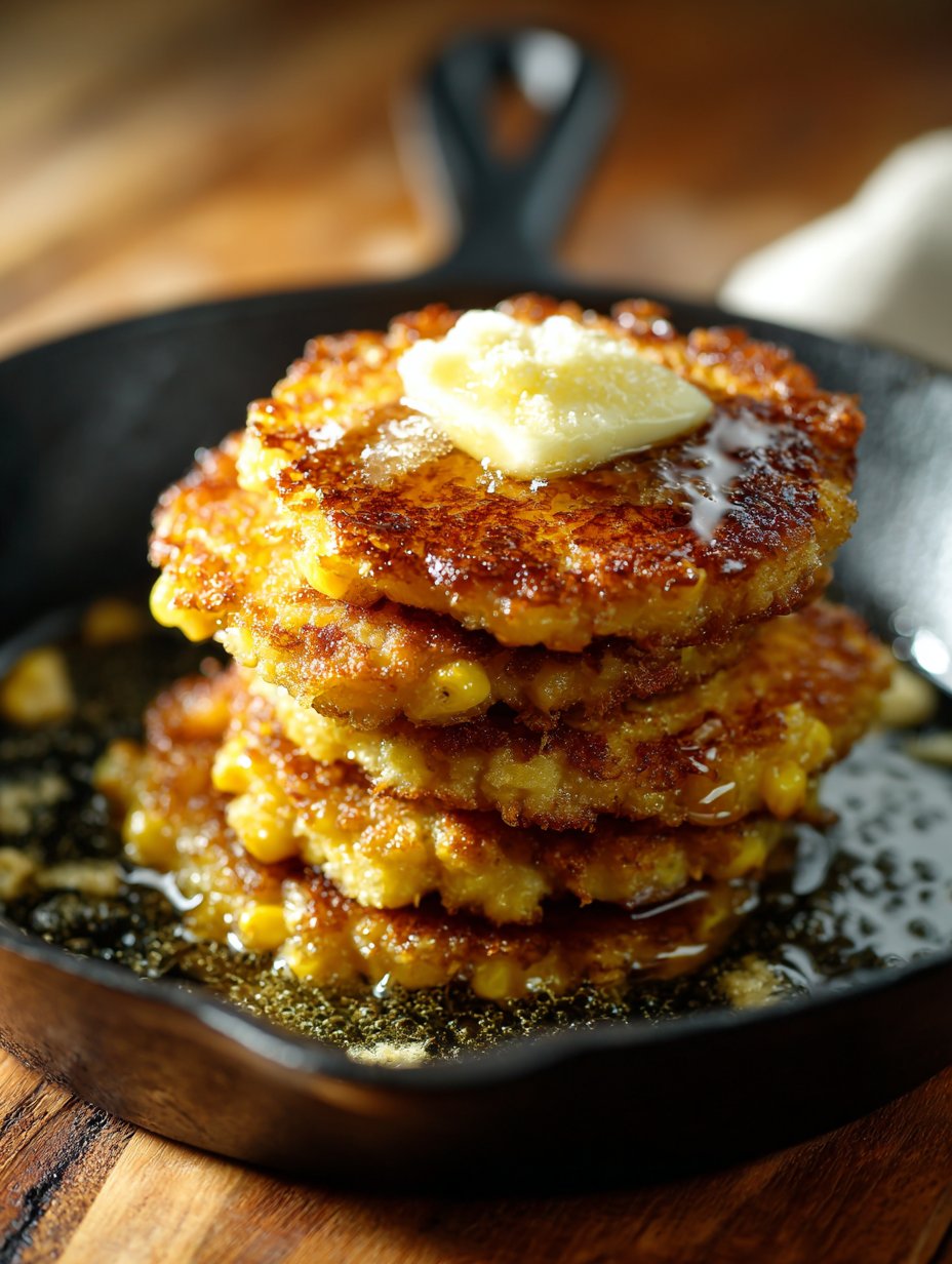 Sweet Corn Fritters with Honey Butter