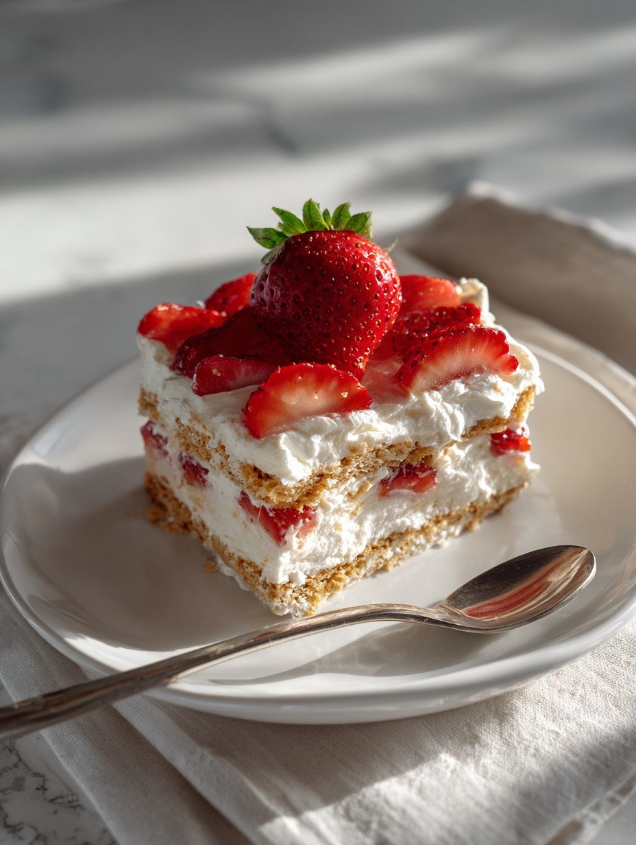 Strawberry Shortcake Icebox Cake