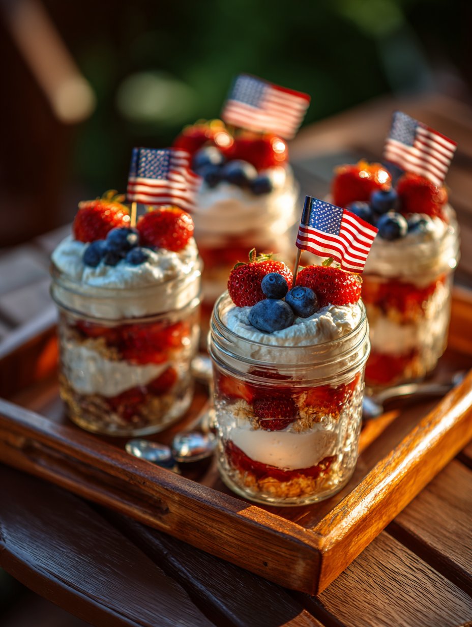 Patriotic Berry Trifle Cups