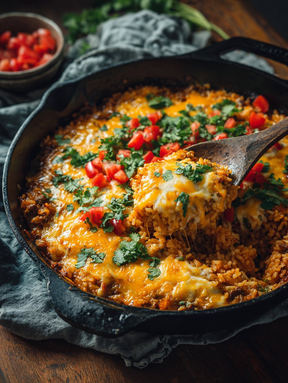 One-Pan Taco Rice Bake