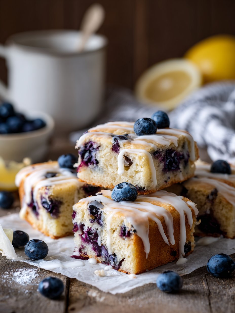 Lemon Blueberry Snack Cake