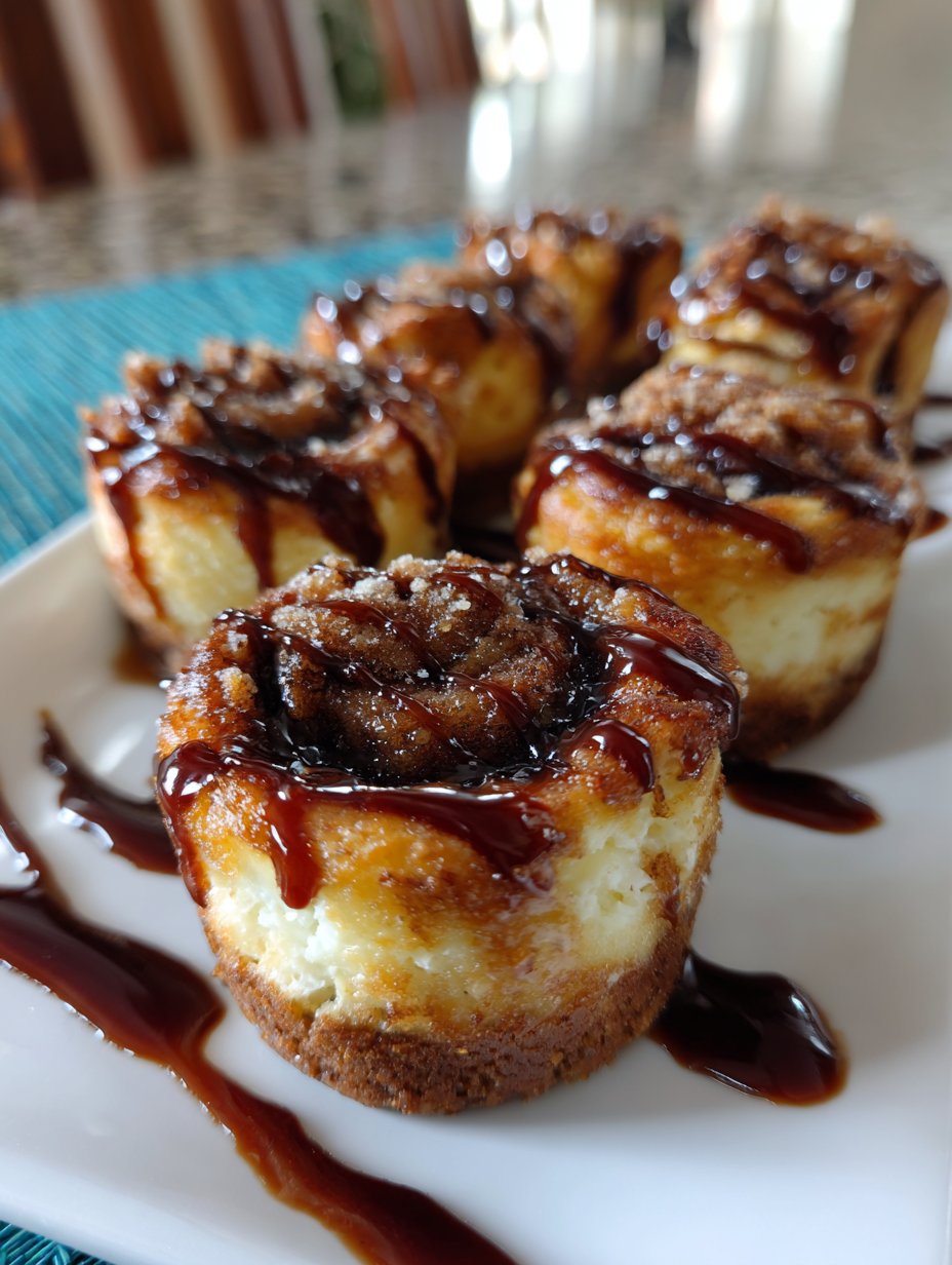 Mini Cinnamon Roll Cheesecakes