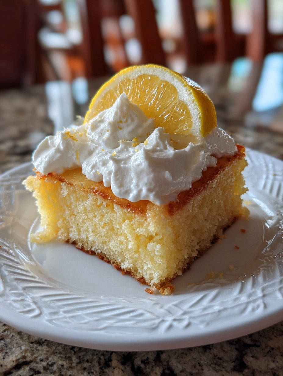 Keto Lemon Poke Cake