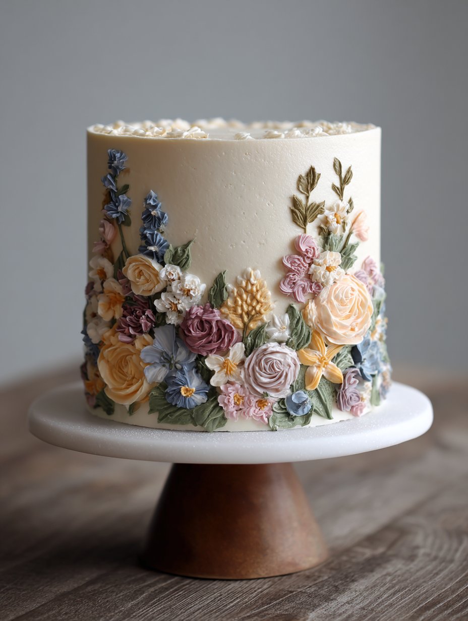 Floral Buttercream Flower Cake