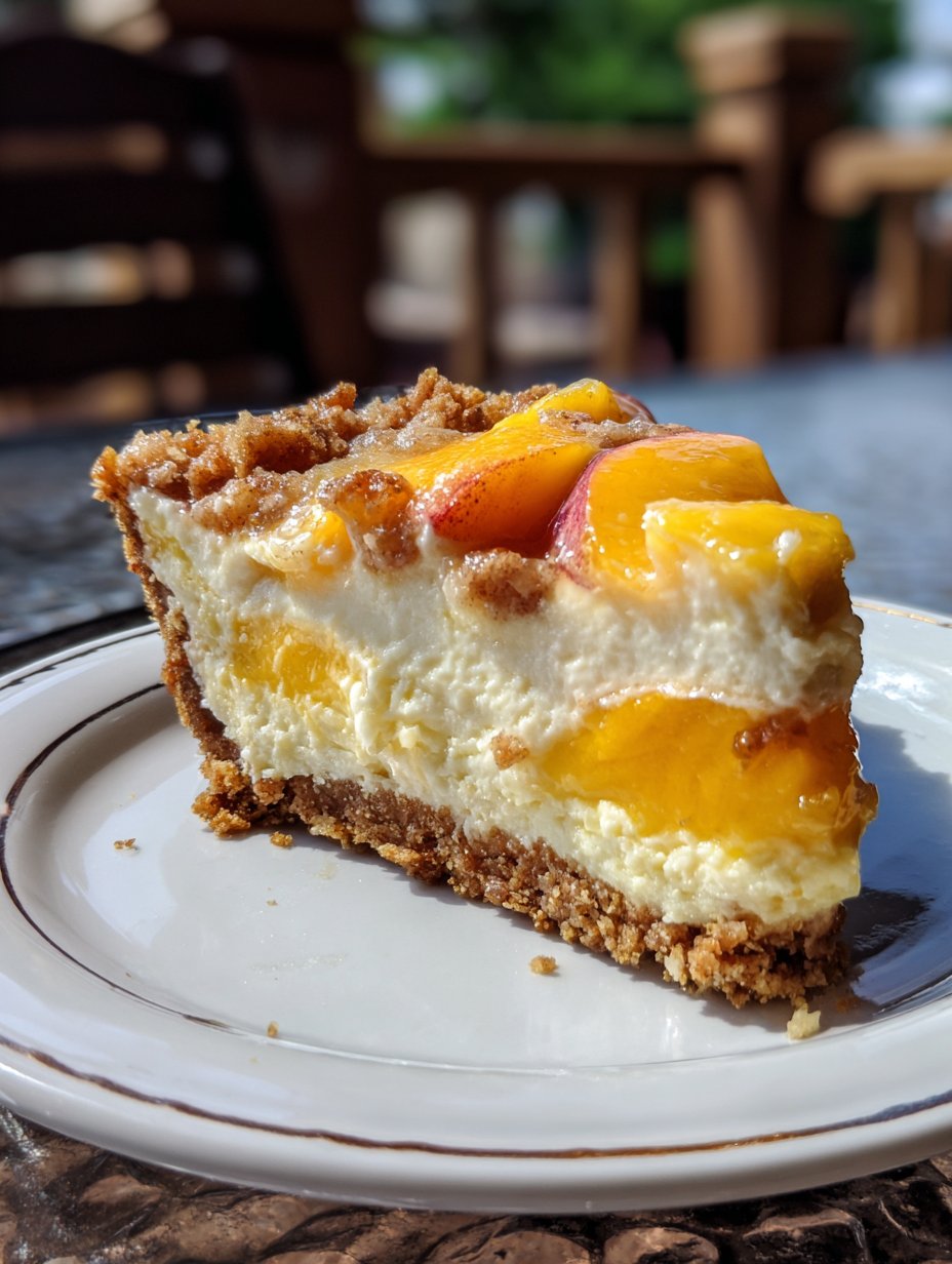 Peach Cobbler Cheesecake