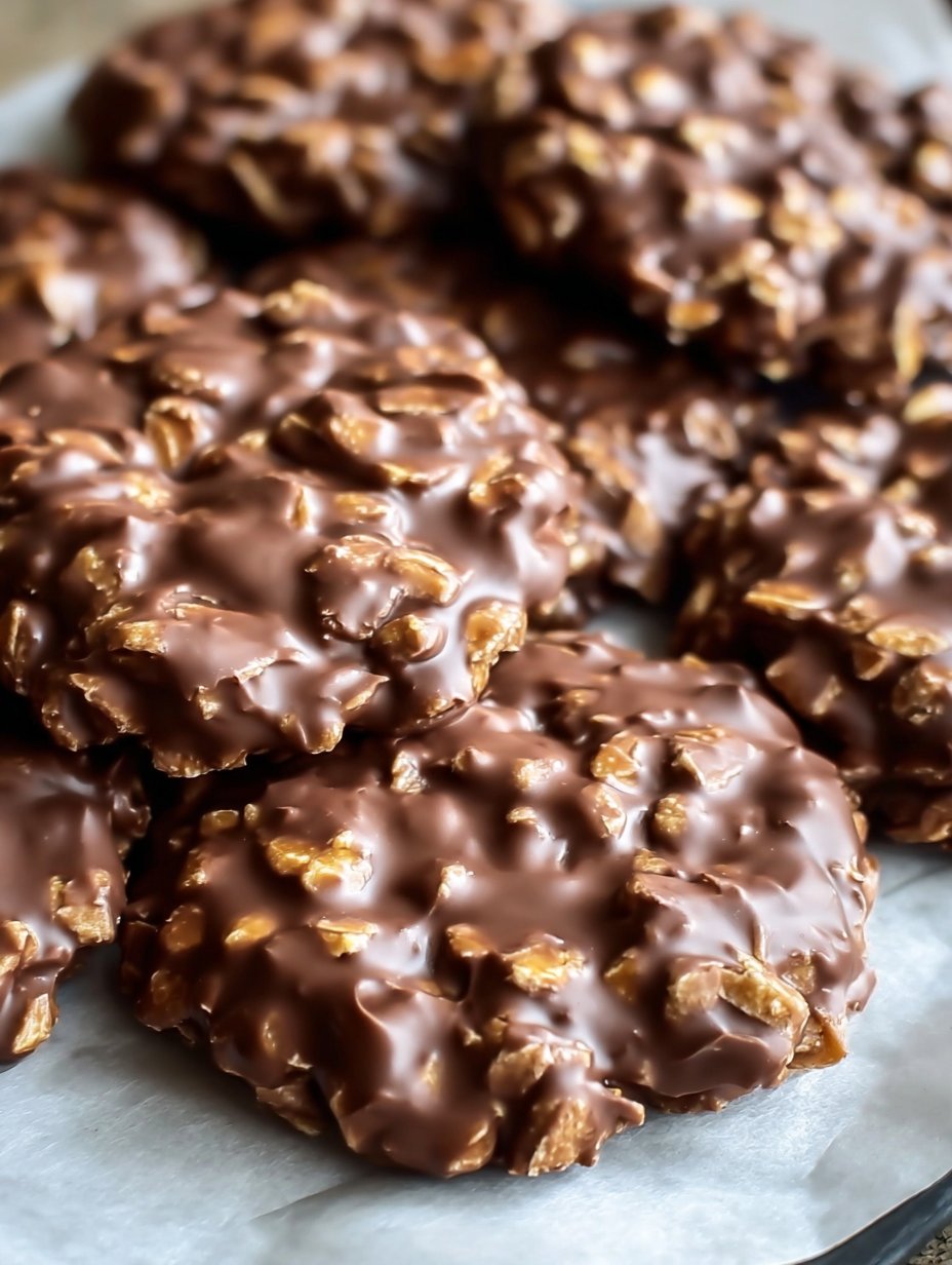 No Bake Chocolate Peanut Butter Cookies