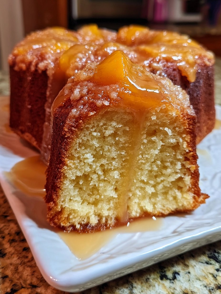 PEACH COBBLER POUND CAKE