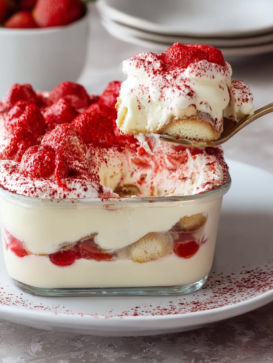 Strawberries & Cream Tiramisu