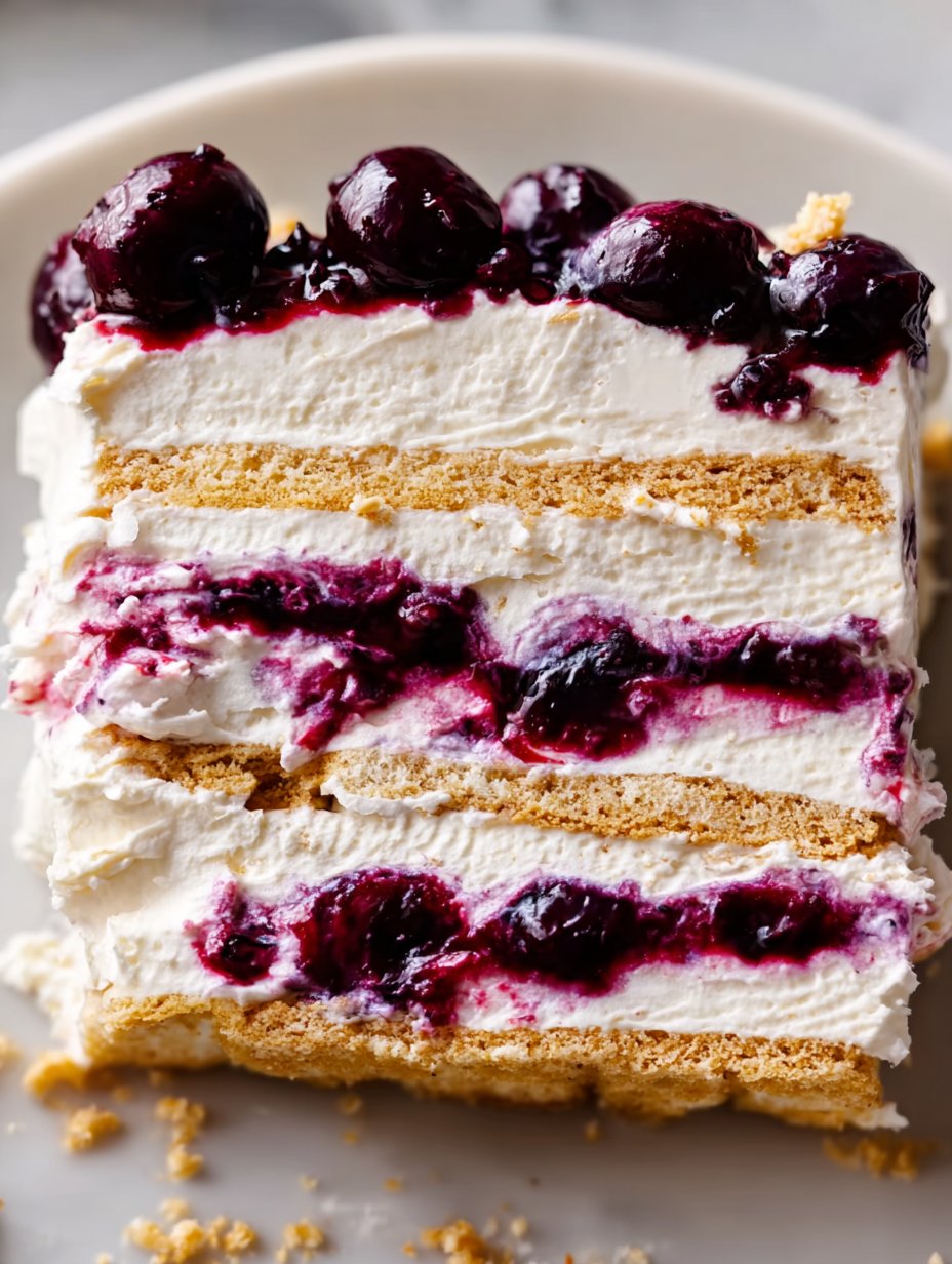 Blueberry Cheesecake Icebox Cake